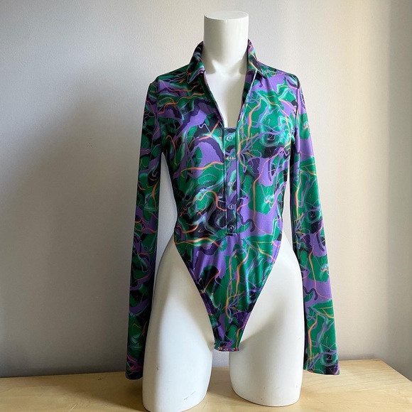 NWT Local Heroes Abstract Print Bodysuit and Skirt. - Picture 3 of 8